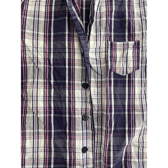 Victorias Secret Sz S Hidden button front multi stripe Purple shirt Casual Women - Picture 6 of 11